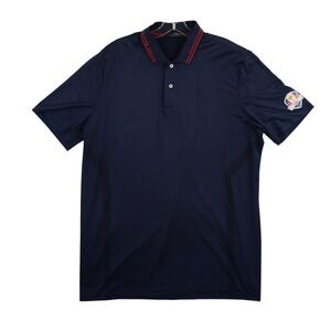 Ralph Lauren RLX Polo‎ Shirt Men's Size Large Navy Ryder Cup USA Golf Top